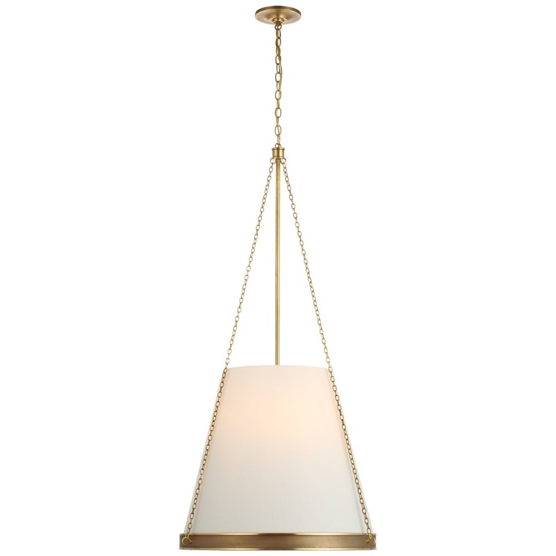 LED Pendant from the Reese Collection in Soft Brass Finish by Visual Comfort Signature