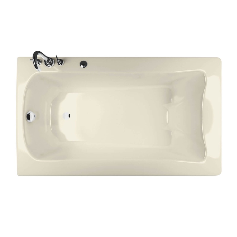 MAAX 105310-L-000-004 Release 6032 Acrylic Drop-in Left-Hand Drain Bathtub in Bone