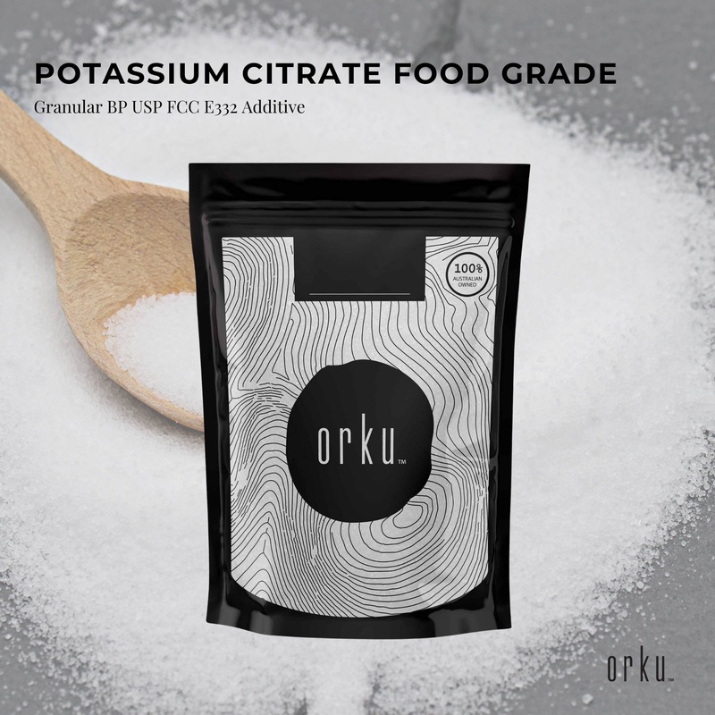Orku 100g Potassium Citrate Food Grade – Granular BP USP FCC E332 Additive