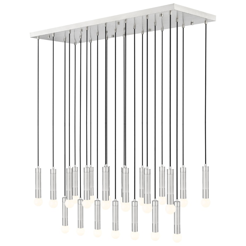 Stari 23-Light Linear Chandelier Brushed Nickel