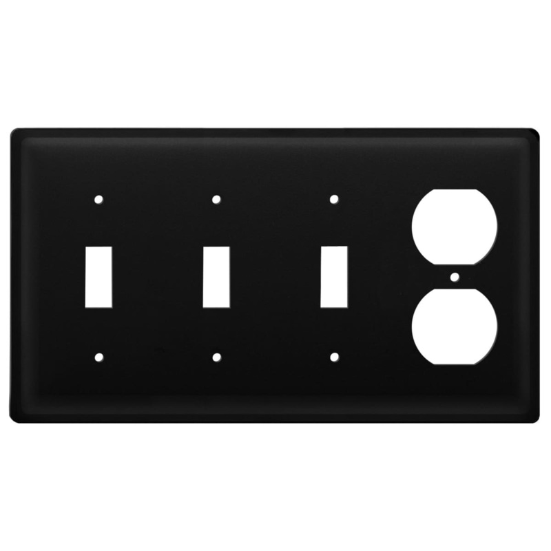 Village Wrought Iron ESSSO-87 Quad Plain Triple Switch & Single Outlet CUSTOM Product