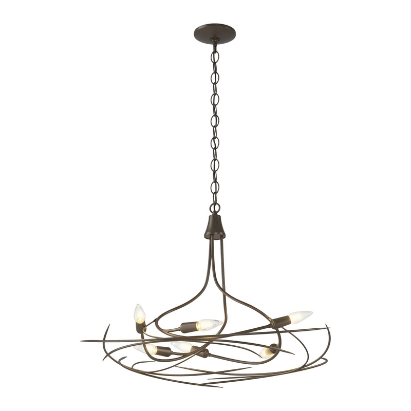 Wisp 6-Light Chandelier Bronze