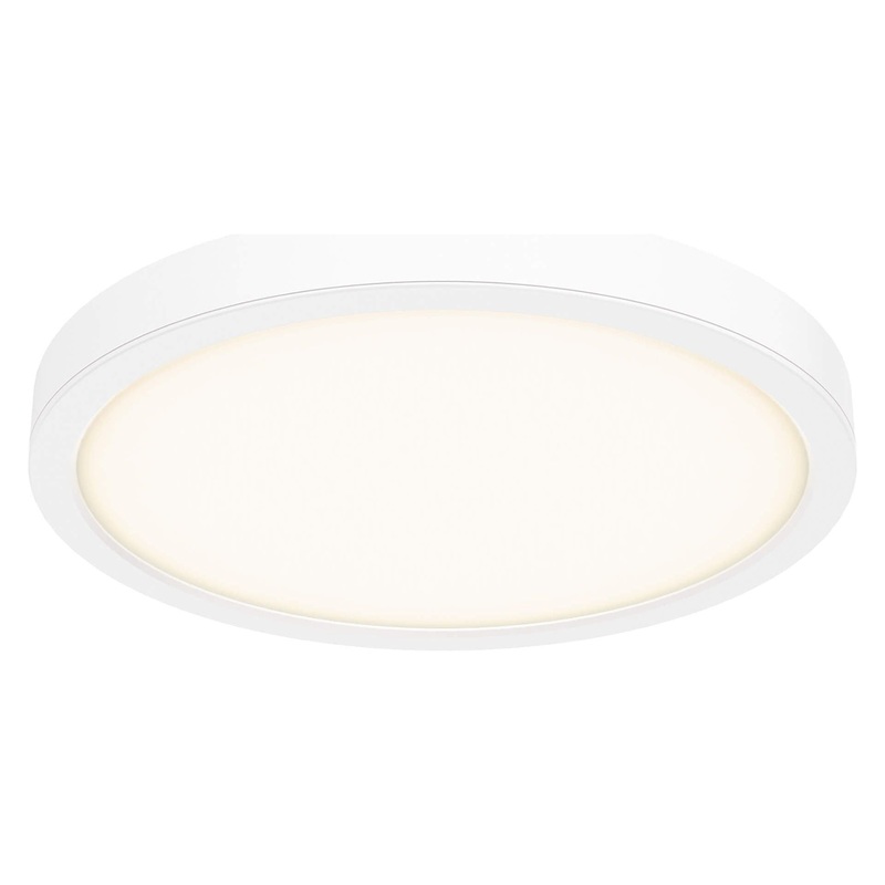 18″ Round Indoor/Outdoor LED Flush Mount White 120V | Triac Dimming