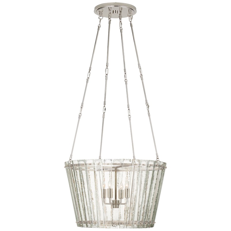 Four Light Chandelier from the Cadence Collection in Polished Nickel Finish by Visual Comfort Signature