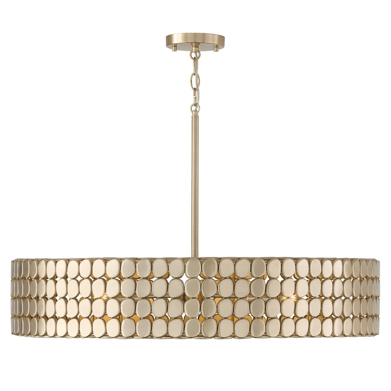Four Light Chandelier from the Eliana Collection in Champagne Brass Finish by Capital Lighting