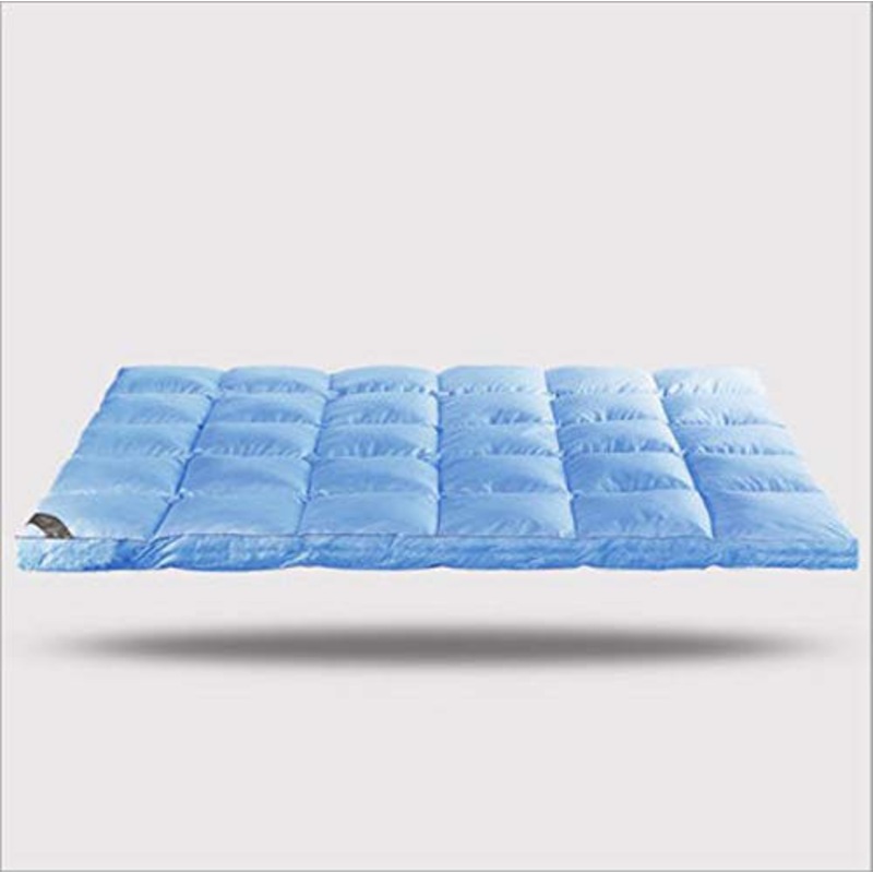 Nileco Topper Materasso Aderente, Morbido Coprimaterasso Ipoallergenico Impermeabile Fodera per Materassi Materasso di Raffreddamento Home,Letto Piumato Dell’hotel-Blu 90x200cm(35x79inch)