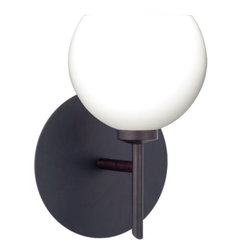 One Light Wall Sconce from the Palla Collection in Bronze Finish by Besa