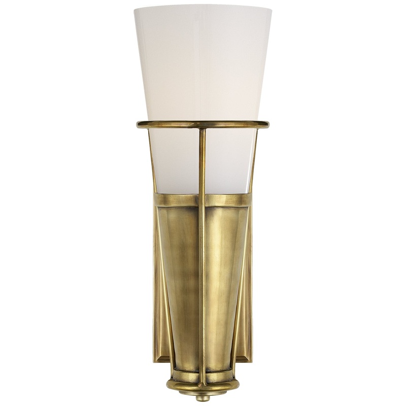 One Light Wall Sconce from the Robinson Collection in Hand-Rubbed Antique Brass Finish by Visual Comfort Signature