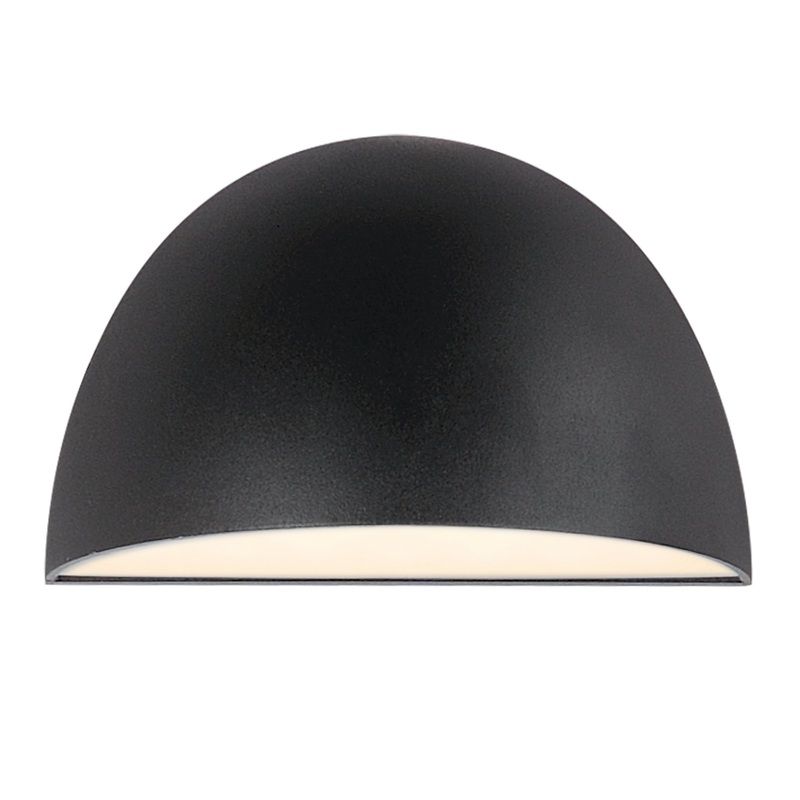 Pathfinder Round LED Outdoor Wall Sconce Black