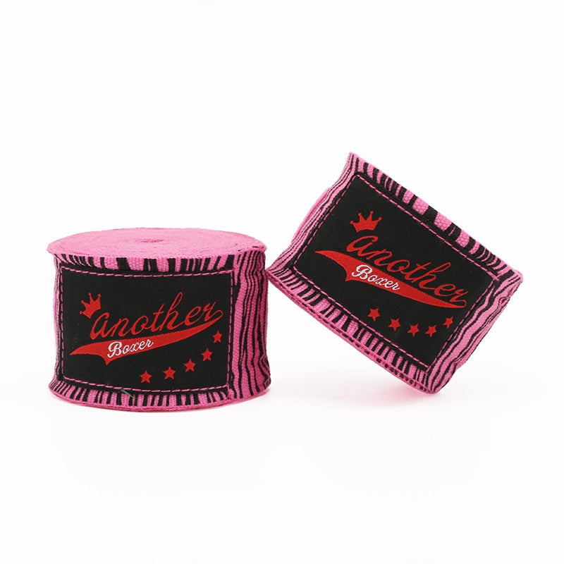 Pink Zebra Pro Grade 5m Boxing Hand Wraps – Printed Elastic Bandages for Training & Combat Sports (1 Pair)