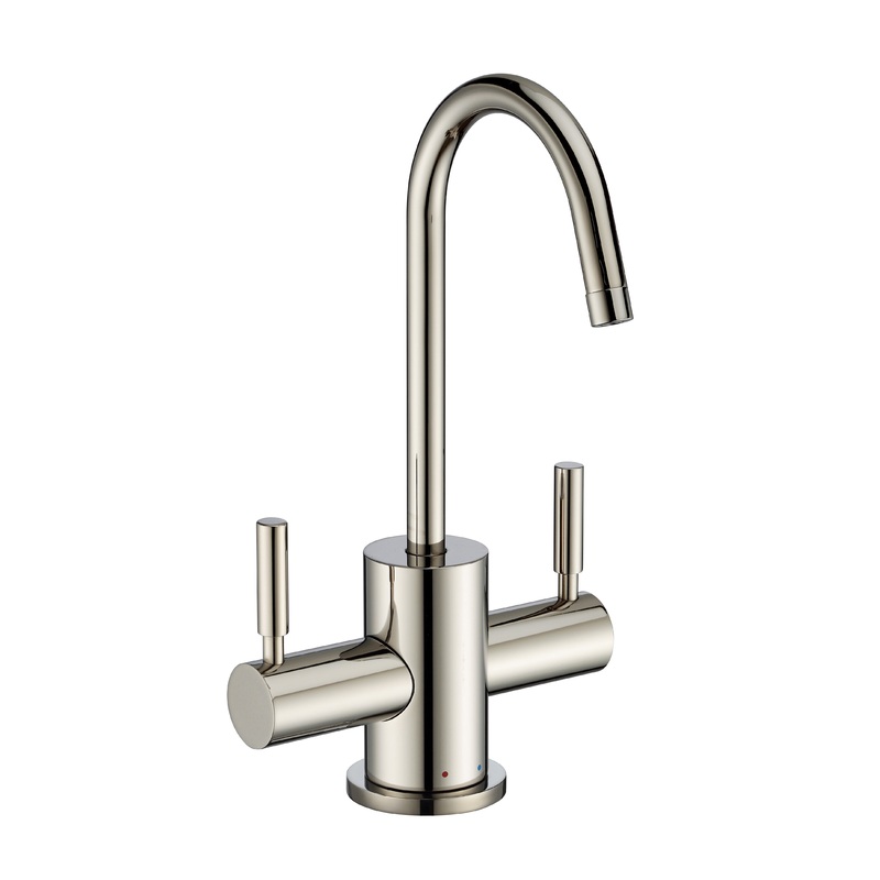 Point of Use Instant Hot/Cold Water Drinking Faucet with Gooseneck Swivel Spout