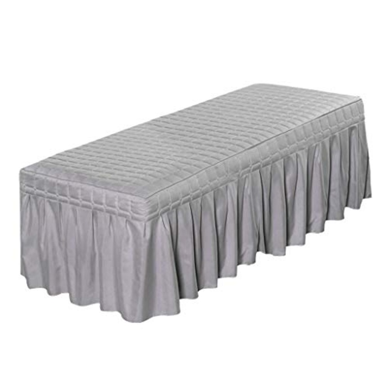 B Blesiya Copri Lettino di Massaggio Materasso Morbido in Poliestere con Foro per Respiro Accessorio da Salone – Grigio-190x70cm