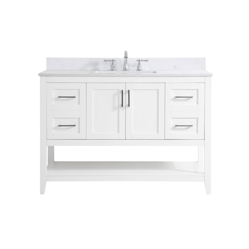 Bathroom Vanity Set from the Aubrey Collection in White Finish by Elegant Lighting