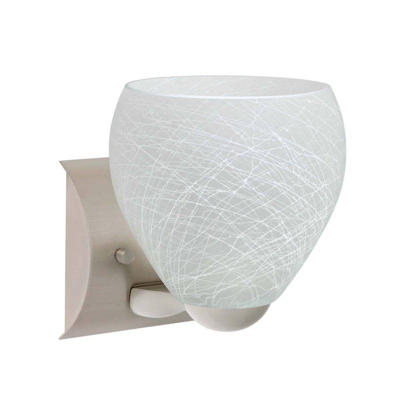 Besa 1WZ-412260-SN Bolla One Light Wall Sconce Satin Nickel