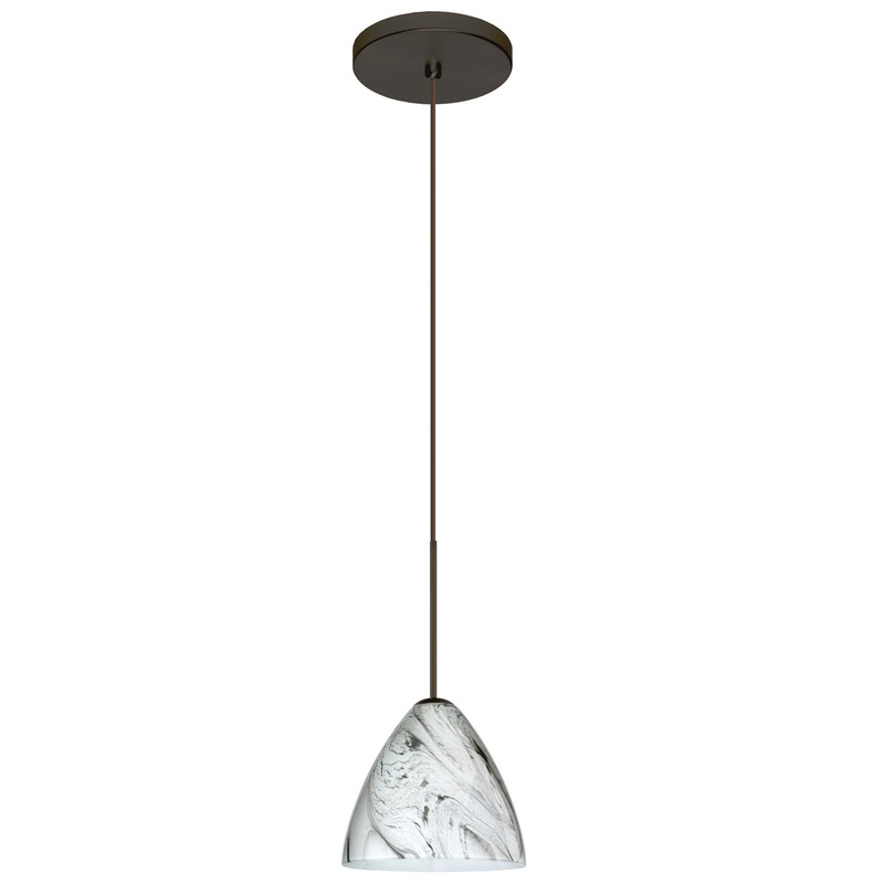 Besa 1XT-1779MG-LED-BR Mia One Light Pendant Bronze