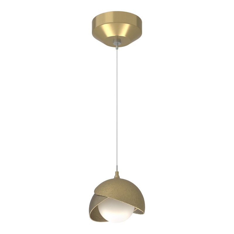 Brooklyn Double Shade Low Voltage Mini Pendant Modern Brass Soft Gold