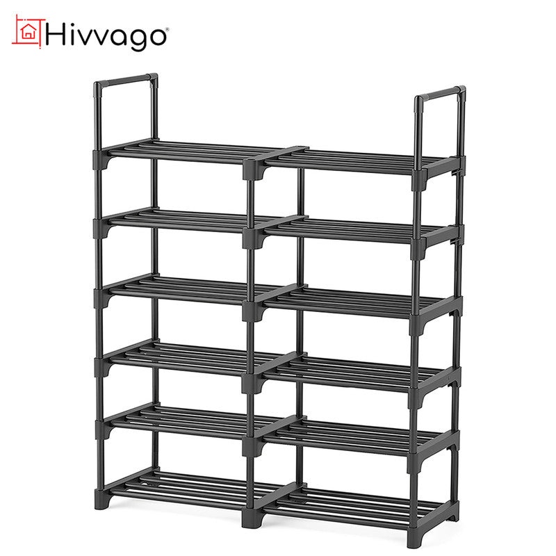 Hivvago 6 Tiers Shoe Rack Storage Organizer Shelf Adjustable Space Saver