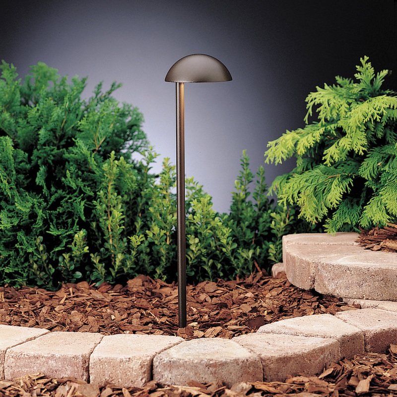 Kichler 15423AZT One Light Path & Spread, Textured Architectural Bronze