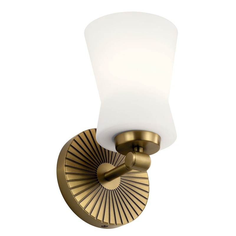 Kichler 55115BNB One Light Wall Sconce, Brushed Natural Brass