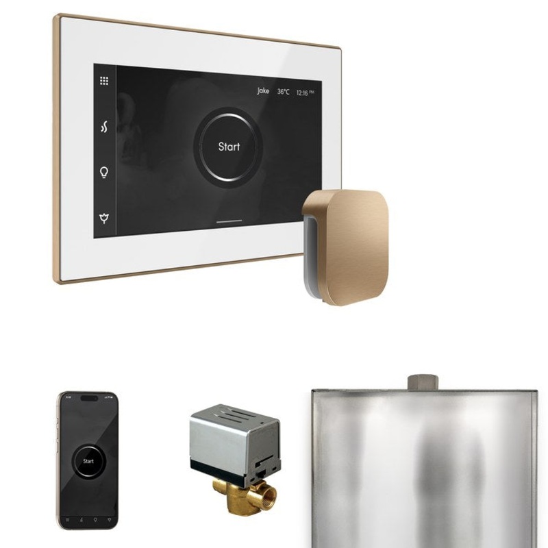 Steam Kit xButler White/Brushed Bronze Control Package for MS90 to MSSUPER3