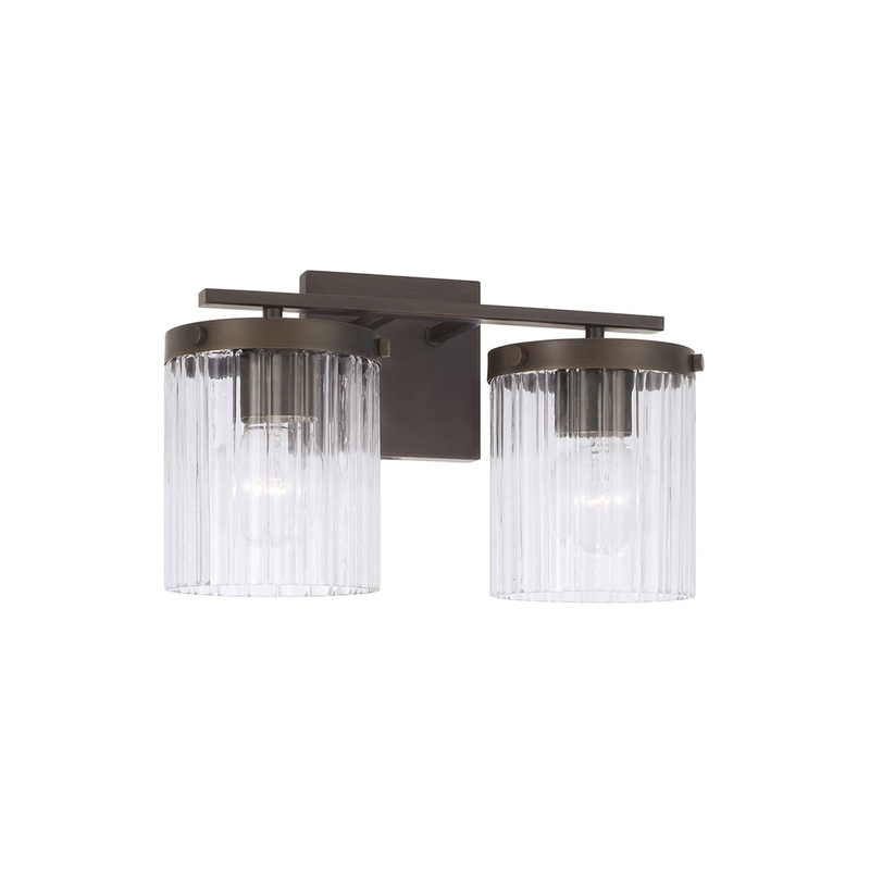 Two Light Vanity from the Vaughn Collection in Oil Rubbed Bronze Finish by Capital Lighting