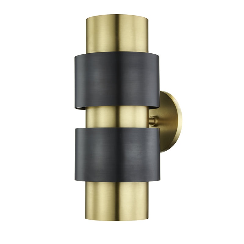 Two Light Wall Sconce from the Cyrus Collection in Aged Old Bronze Finish by Hudson Valley