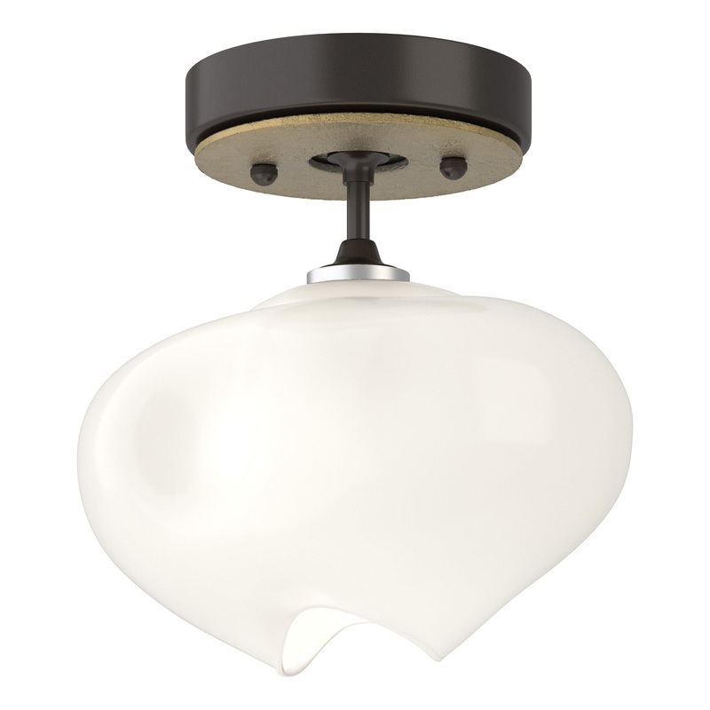 Ume 1-Light Semi-Flush Oil Rubbed Bronze Modern Brass