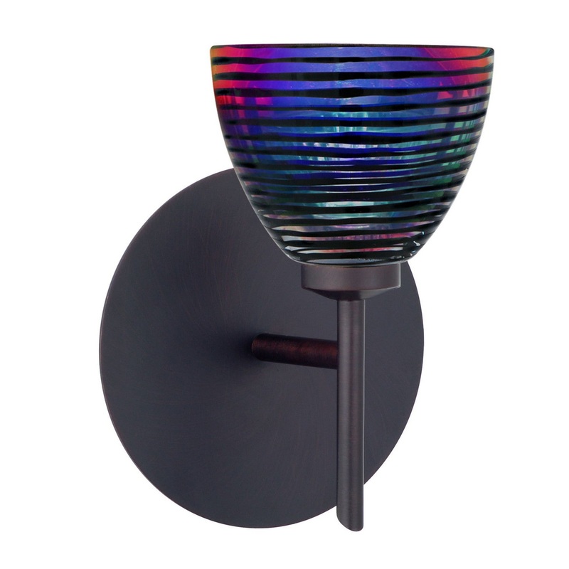 Besa 1SW-1858DW-BR Divi One Light Wall Sconce Bronze