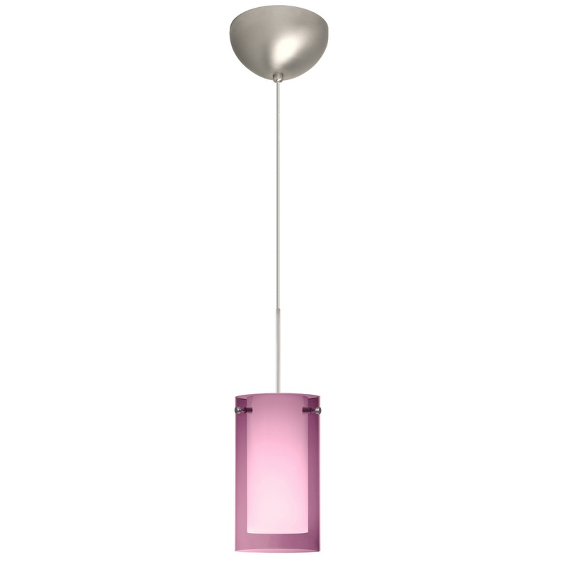 Besa 1XC-A44007-LED-SN Pahu One Light Pendant Satin Nickel