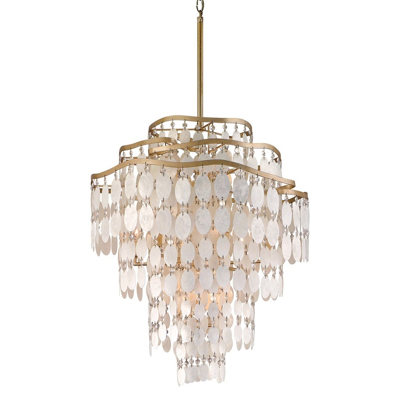 Corbett Lighting 109-412-CPL Dolce 12 Light Chandelier Champagne Leaf