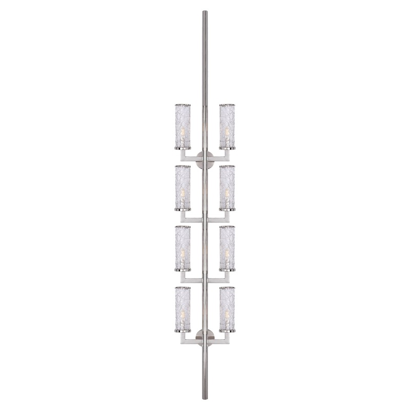 Eight Light Wall Sconce from the Liaison Collection in Polished Nickel Finish by Visual Comfort Signature