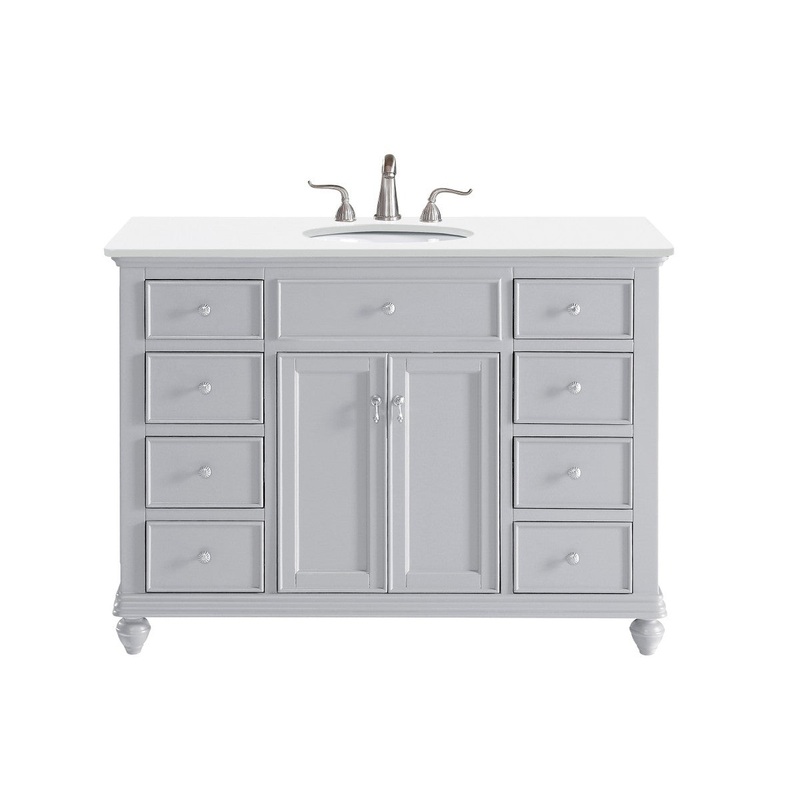 Elegant Lighting VF12348GR-VW Otto Single Bathroom Vanity Grey