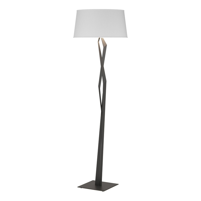 Facet Floor Lamp Black Natural Anna Shade (SF)