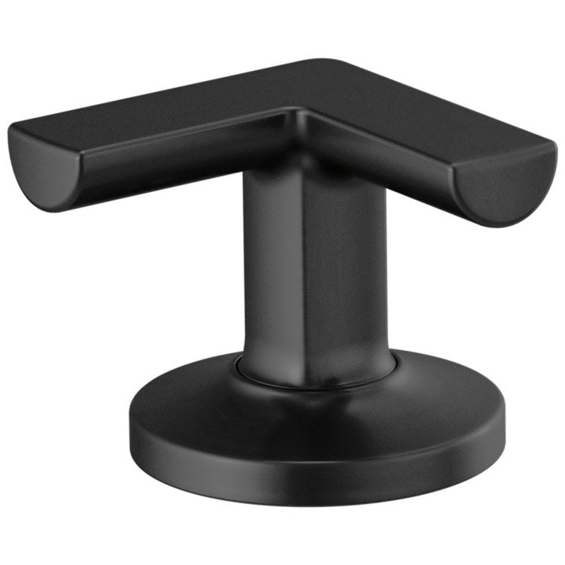 Handle Kit Kintsu Zinc 2 Cross Matte Black ADA for Widespread Lavatory Faucet