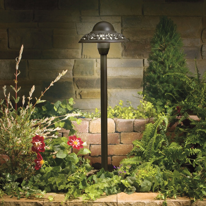 Kichler 15457AZT One Light Path & Spread, Textured Architectural Bronze
