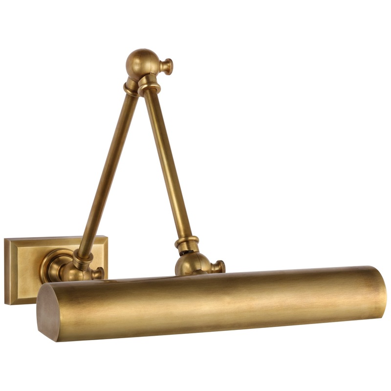 LED Library Light from the Cabinet Maker Collection in Hand-Rubbed Antique Brass Finish by Visual Comfort Signature