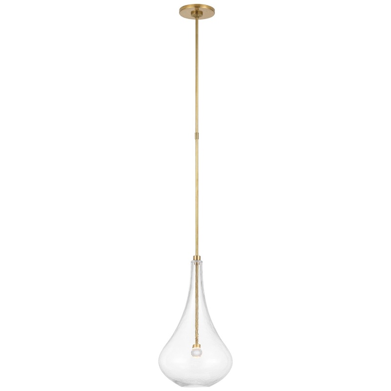 LED Pendant from the Lomme Collection in Soft Brass Finish by Visual Comfort Signature
