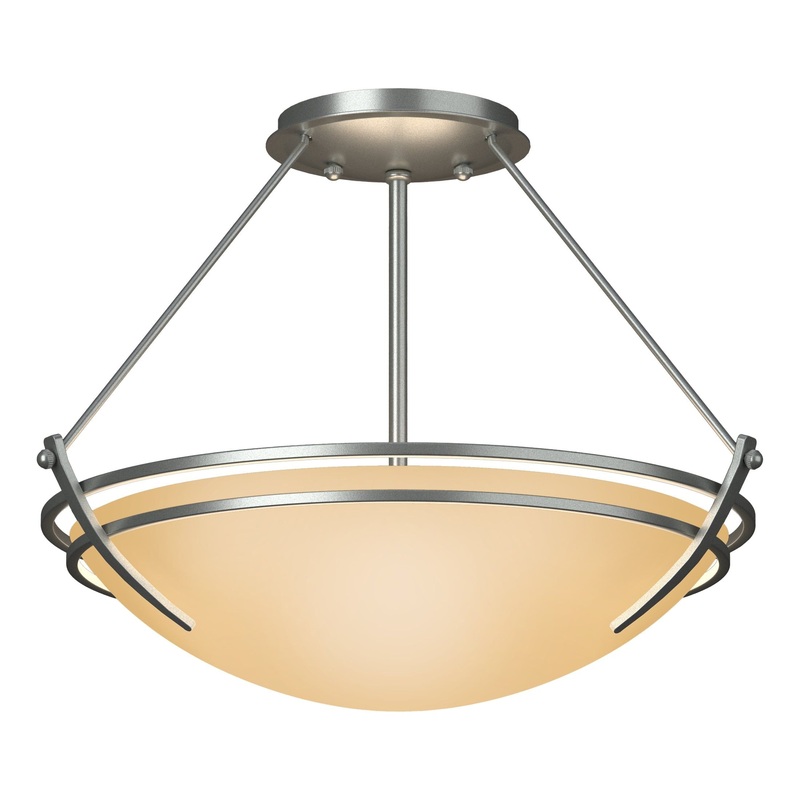 Presidio Tryne Semi-Flush Vintage Platinum Sand Glass (SS)
