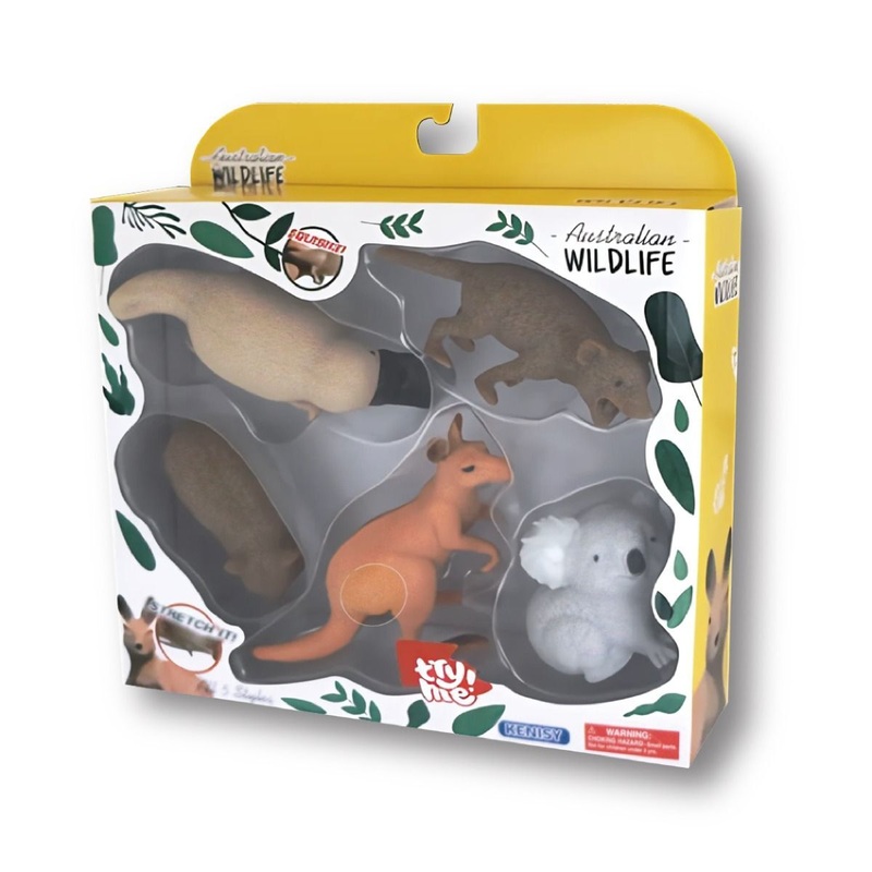 Stretchy Squishy Australian Wildlife Gift Set – Sensory Stimulation Animal Toys