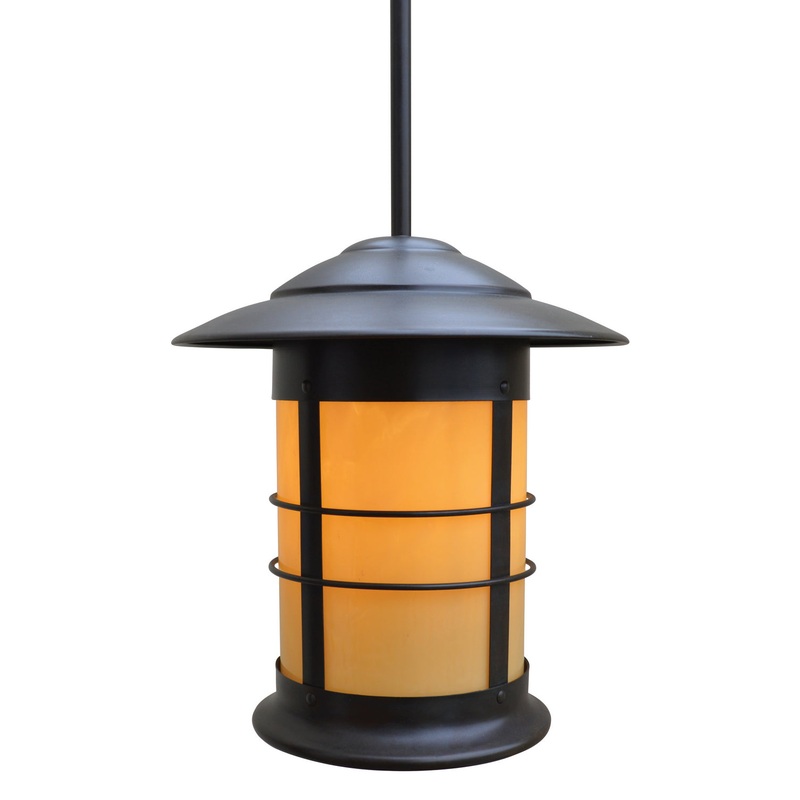 Arroyo NSH-14TN-BZ Newport One Light Pendant Bronze