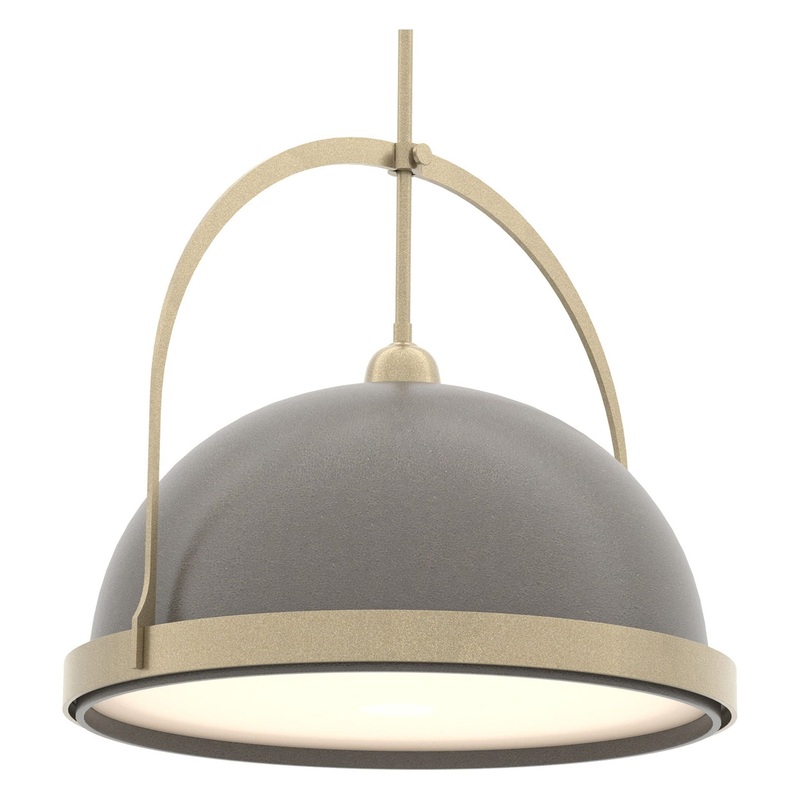 Atlas Large Pendant Soft Gold Dark Smoke
