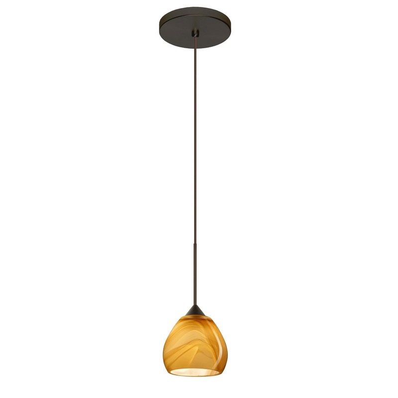 Besa 1XT-5605HN-LED-BR Tay Tay One Light Pendant Bronze