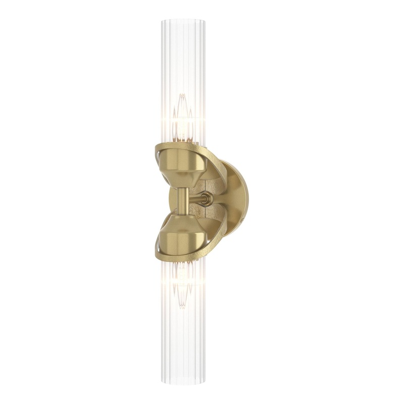 Bow 2-Light Bath Sconce Modern Brass