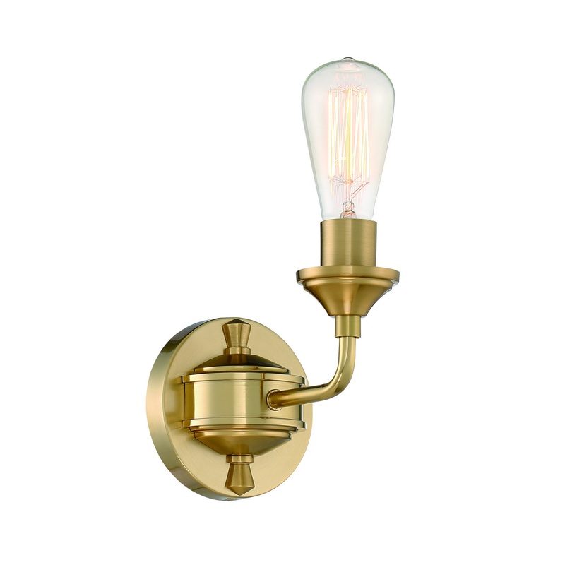 Craftmade 53061-SB Bridgestone One Light Wall Sconce Satin Brass (Discontinued)