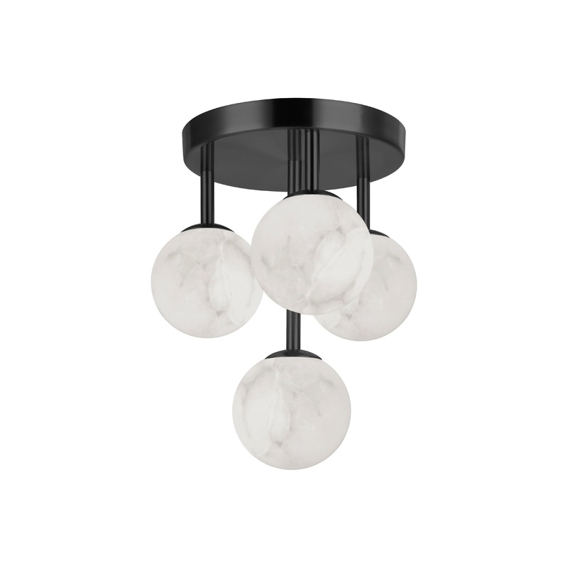 Giovanna 4-Light Flush Mount Matte Black