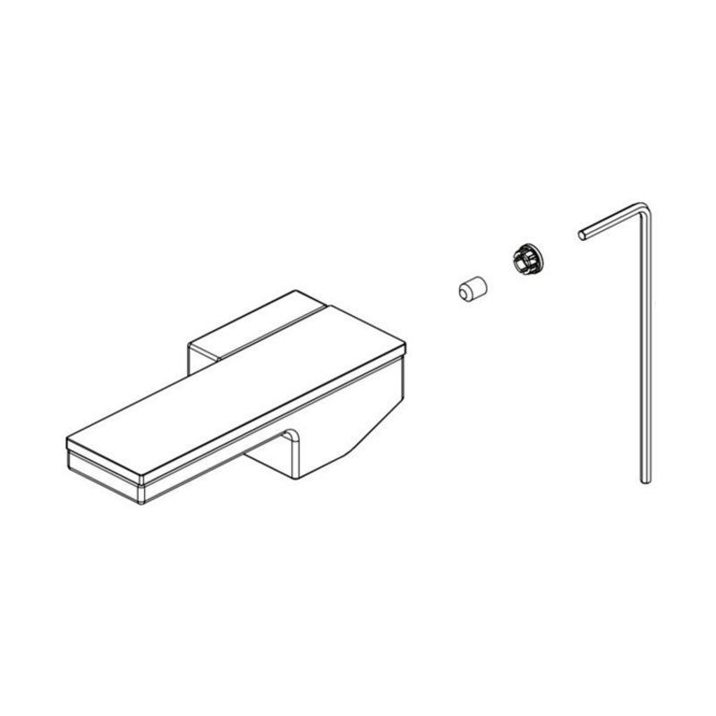 Handle Kit Frank Lloyd Wright Zinc 1 Lever Brilliance Luxe Steel for Lavatory
