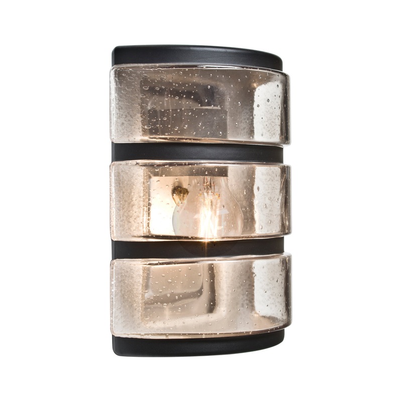 LED Outdoor Wall Sconce from the Costaluz Aqua Collection in Black Finish by Besa