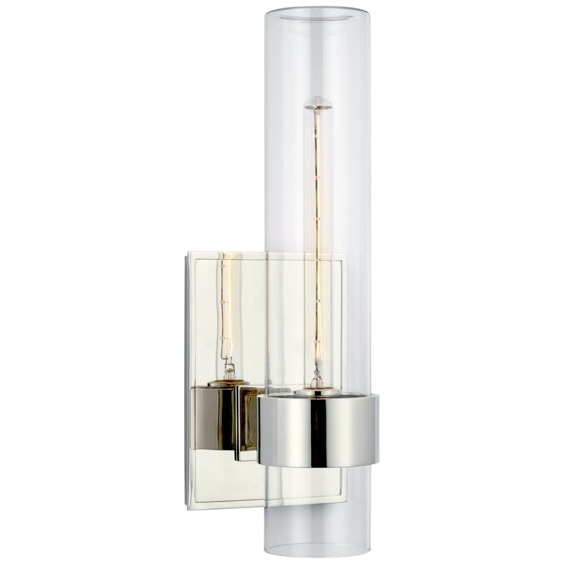 LED Outdoor Wall Sconce from the Presidio Collection in Polished Nickel Finish by Visual Comfort Signature