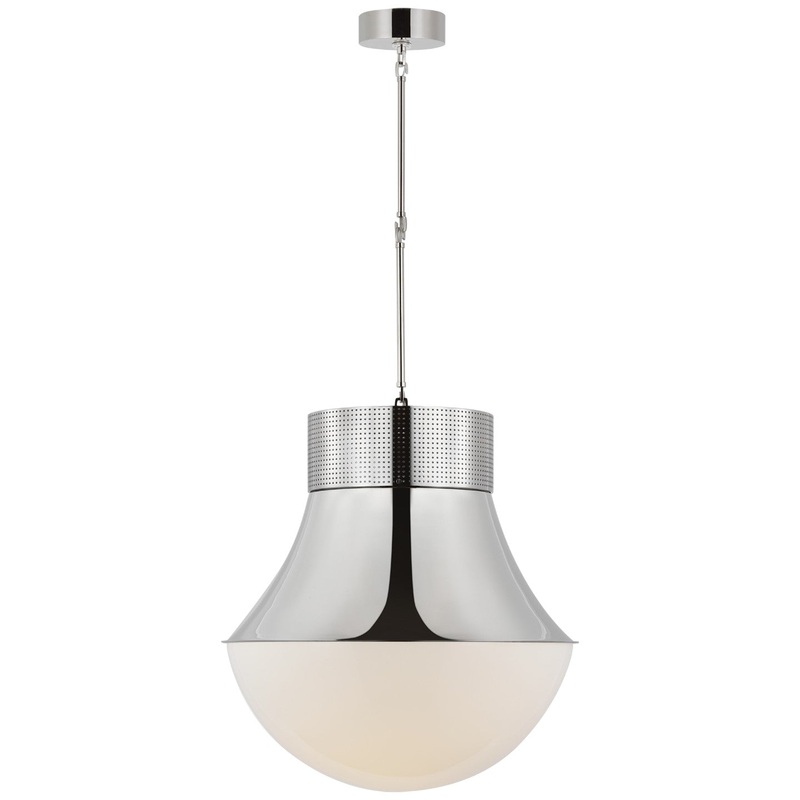 LED Pendant from the Precision Collection in Polished Nickel Finish by Visual Comfort Signature