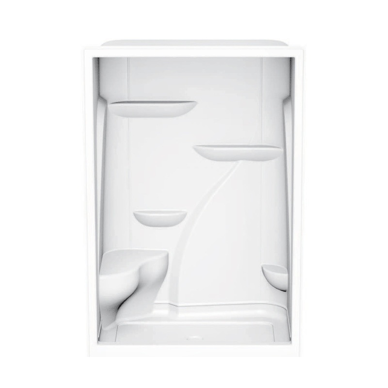 MAAX 103674-000-001-001 M160 60 x 36 Acrylic Alcove Center Drain One-Piece Shower in White